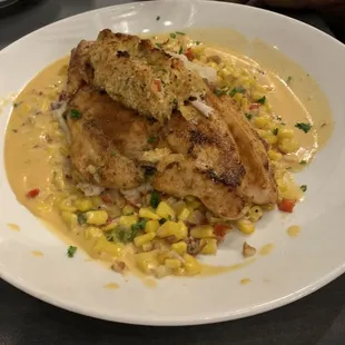 a plate of food on a table