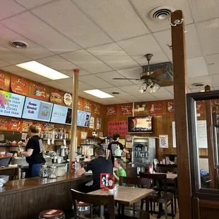 Interior old school diner