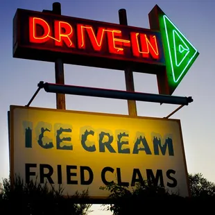 drive - in ice cream sign