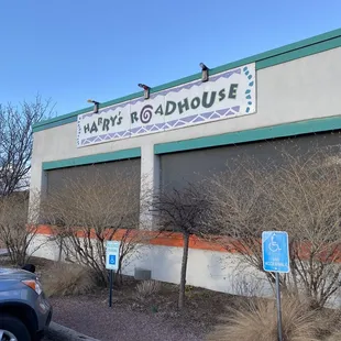 the front of the building