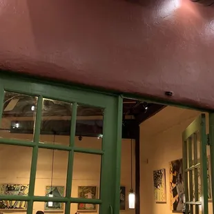 Dinner areas have art from local artists.