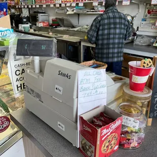 Debit/credit card fee notification on cash register