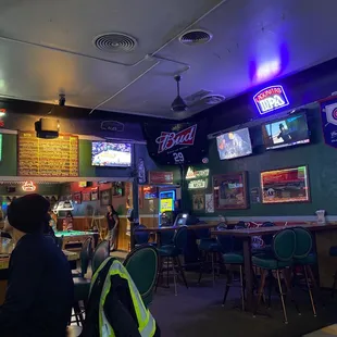 a woman sitting at a bar