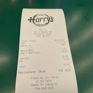 receipt