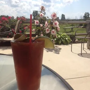 Bloody Mary on the patio