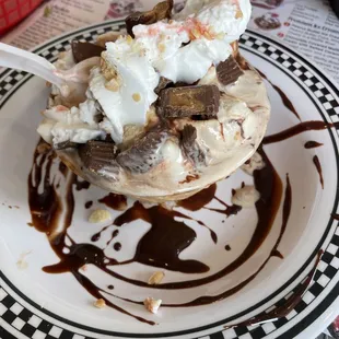 #1 sundae - peanut butter ice cream with hot fudge and peanut butter cups