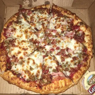 small(8 slices) meat lover's pizza