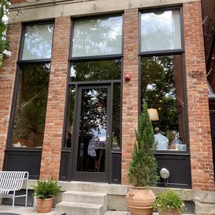 the front of the restaurant