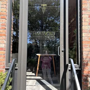 the front door of a building
