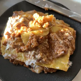 Individual piece of lasagna