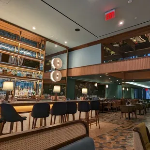 Bar area and further back dining