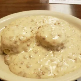 That's how you do biscuits and sausage gravy.