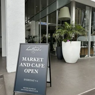 Sign outside apartment building