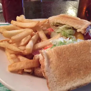 Combination sandwich and fries