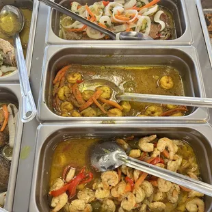 a variety of food items