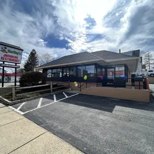 Front of the store plenty of parking.