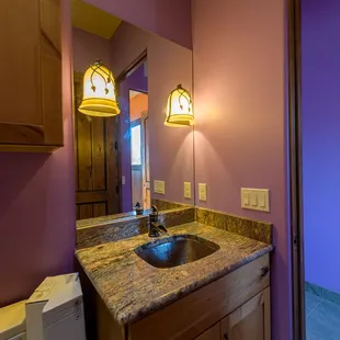 Mirror installation with through the mirror lights
