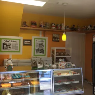 Inside. So cute stocked with fresh yummy baked goods.