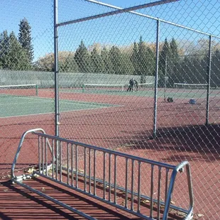 Eight tennis courts