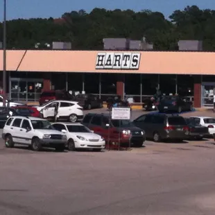 cars parked in a parking lot