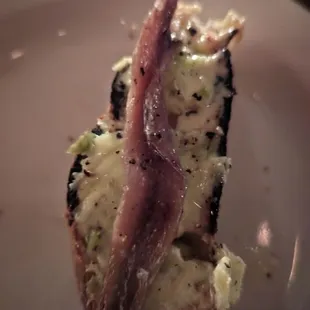 Anchovies toast