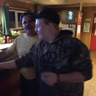 Woohoo my son drinking a shot on his 21st b day!