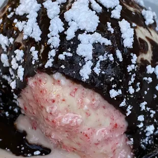 Peppermint ice cream ball
