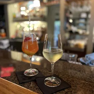 two glasses of wine