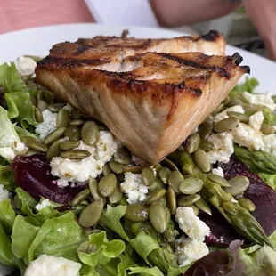 Salad with salmon