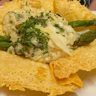 Risotto in parmigiana bowl