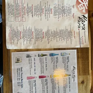 Front menu