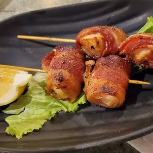 Scallop wrapped in  bacon