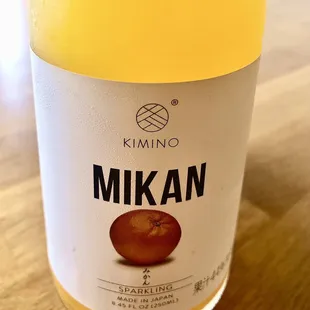 MIKAN orange sparkling drink imported from Japan