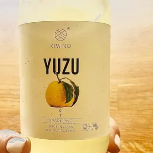 YUKU lemon sparkling imported from Japan