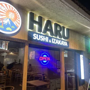 Outside the store close  late.