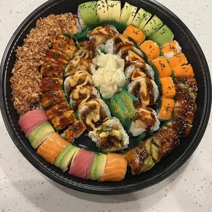 Roll party tray