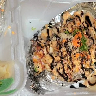 three different types of sushi