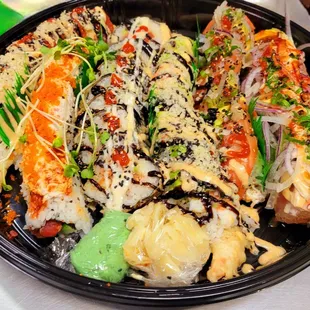 sashimi, sushi, sushi and sashimi, food