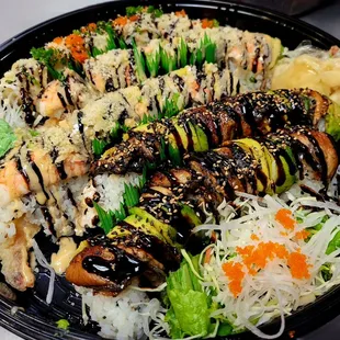 sashimi, sushi, sushi and sashimi, food