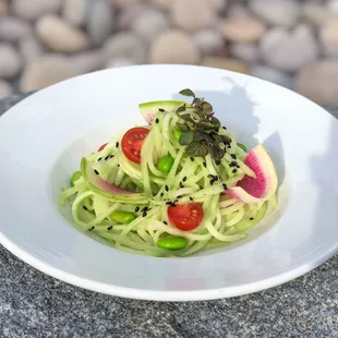 Cucumber noodle salad