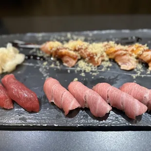 Maguro (Polynesia), Toro, Aburi Salmon (original preparation)