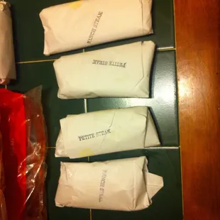 Tiniest steaks ever 1 per pkg.