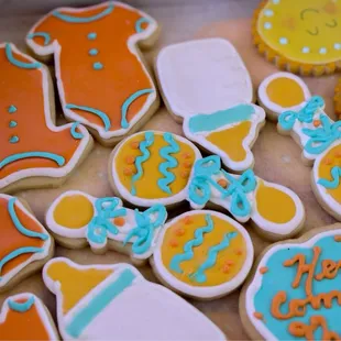 Baby shower cookies