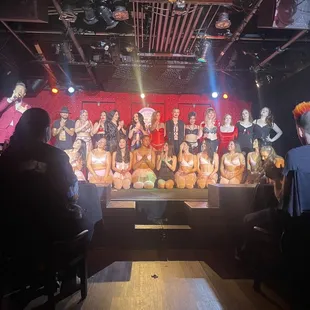 a group of performers on stage