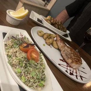 Pork chop and couscous