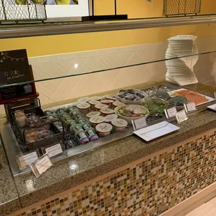 a variety of foods on display