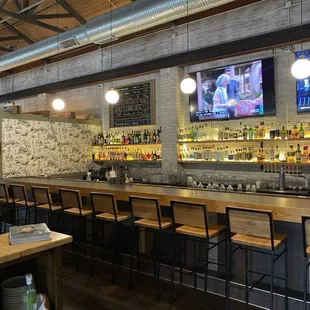 the bar and seating area