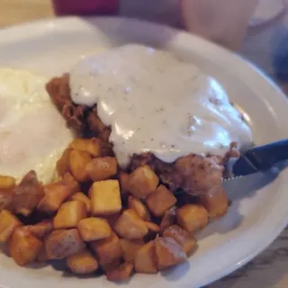 Country Fried Steak and Eggs
