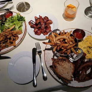 Steak and eggs, harvest breakfast scrambled