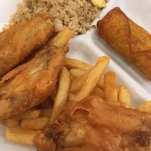 Kids Meal w/fried chicken wings